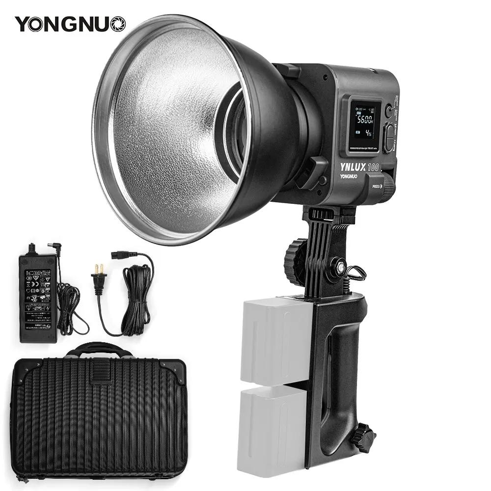 Yongnuo-YNLUX100 100W 2  3200-5600K LED  Ʈ, Bowens Ʈ ڵ  ߿  Vlog Ʃ  Ʈ